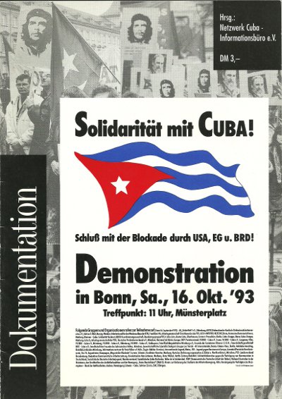 Dokumentation: Solidaritt mit Cuba ! Demonstration in Bonn, Sa., 16. Oktober 1993